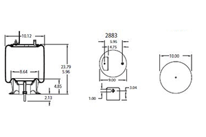 Firestone W013588852 Air Spring Plastic Piston Reversible