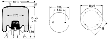Firestone W013589082 Air Spring Plastic Piston Reversible Sleeve