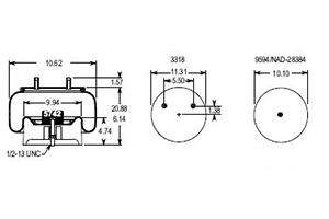 Hendrickson S-25873-48 Air Spring Plastic Piston Reversible Sleeve