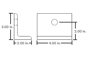 Pro-FIT Brace Lug, Hyundai Style 20003161, 90 Degree, Single Pro-FIT Brace Lug, Hyundai Style 20003161, 90 Degree, Single