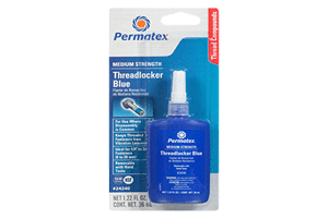 THREADLOCKER MED STRENGTH BLUE, CARDED 36 ML BOTTLE
