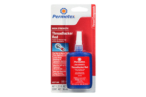 THREADLOCKER HIGH STRENGTH RED, CARDED 36 ML BOTTLE